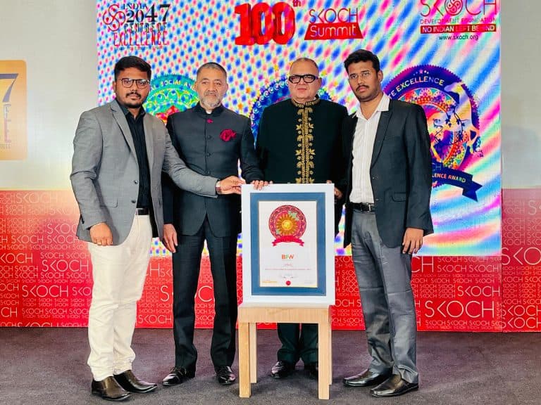 BFW Awarded at the 100th SKOCH Summit