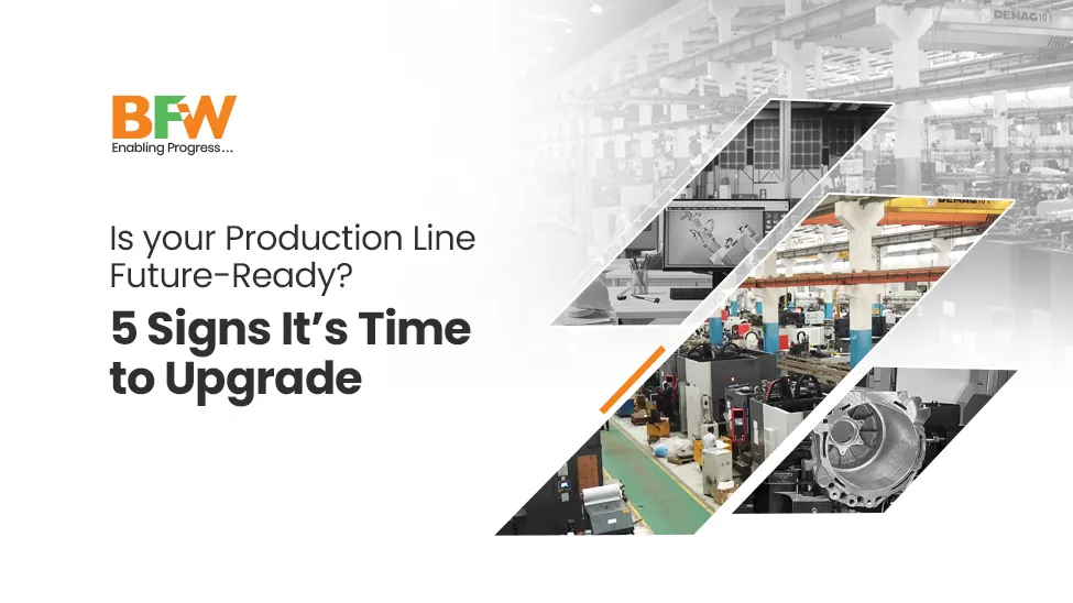 Modern production line in a smart factory